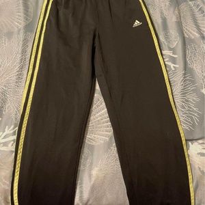 Adidas Black/Lime Green Men’s Athletic Pants